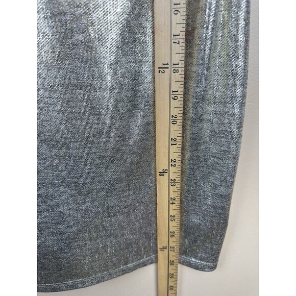 Alice + Olivia Harmie Silver Metallic Mini Dress Women’s Size 4 - Picture 9 of 10